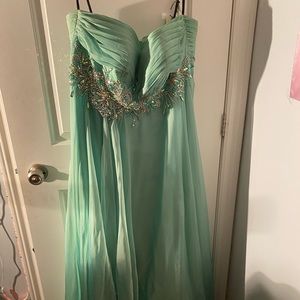 Mint green prom dress